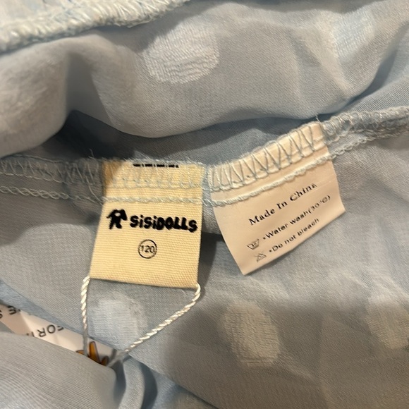 Girls Chiffon Swim Cover Up Swiss Dot Sheer Beach Wraps for 3-12 Yrs Blue 7-8Y - Picture 13 of 15